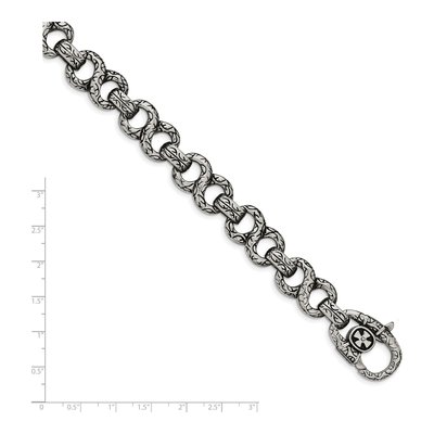 Men's Stainless Steel 15mm Infinity Fancy Link Chain Bracelet – view 6
