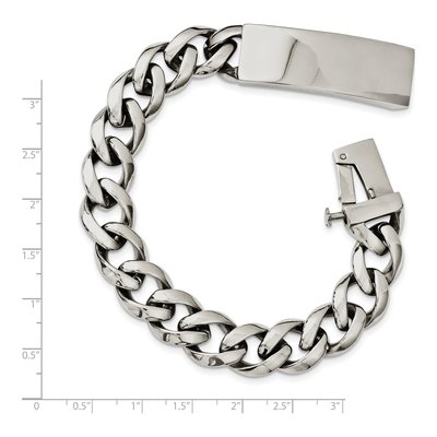 Stainless Steel Curb ID Bracelet – view 5