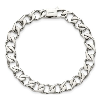 Men's Stainless Steel 9mm Fancy Link Chain Bracelet – view 5