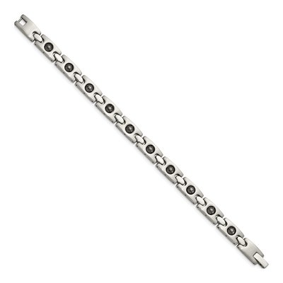 Black Stainless Steel Link Bracelet – view 4