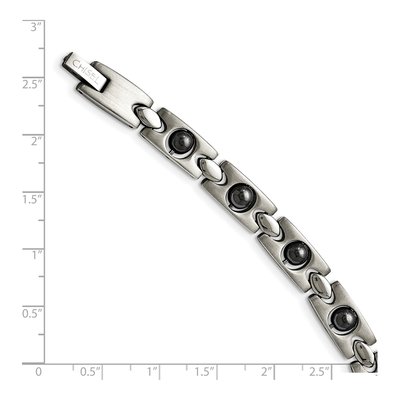 Black Stainless Steel Link Bracelet – view 6