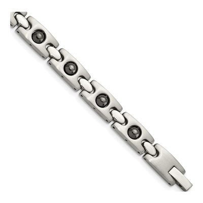 Black Stainless Steel Link Bracelet