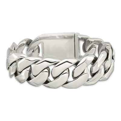 Men's Stainless Steel 25mm Fancy Curb Chain Anklet – view 5
