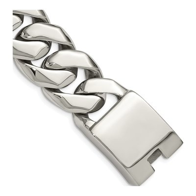 Men's Stainless Steel 25mm Fancy Curb Chain Anklet