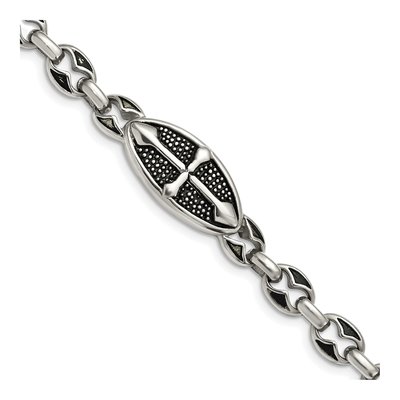Stainless Steel Cross Toggle Bracelet
