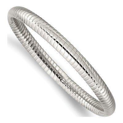 Stainless Steel Textured Bangle Bracelet