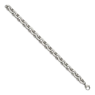 Men's Stainless Steel 8mm Oval Link Bracelet – view 4