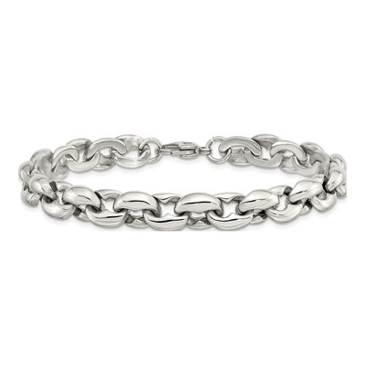 Men's Stainless Steel 8mm Oval Link Bracelet – view 5
