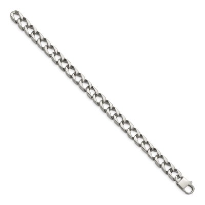 Men's Stainless Steel 8mm Square Link Chain Bracelet – view 4