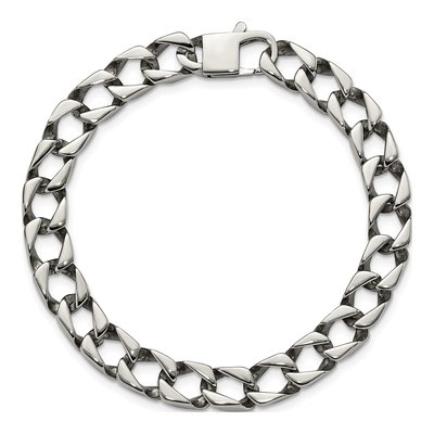 Men's Stainless Steel 8mm Square Link Chain Bracelet – view 5