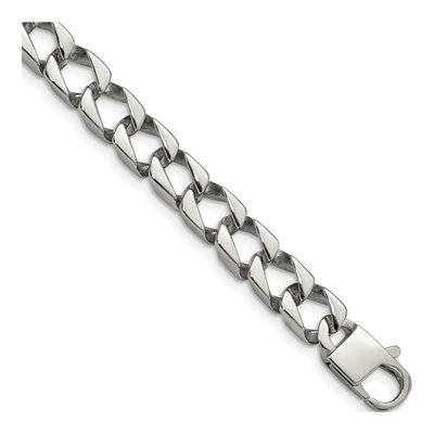 Men's Stainless Steel 8mm Square Link Chain Bracelet