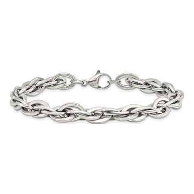 Stainless Steel 9mm Oval Link Chain Bracelet – view 5
