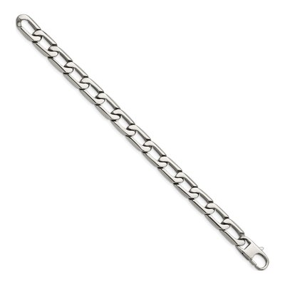 Men's Stainless Steel 11mm Open Fancy Link Chain Bracelet – view 4