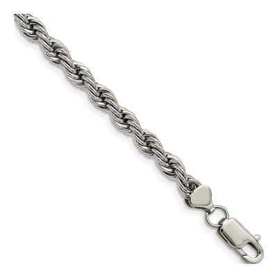 Men's Stainless Steel 6mm Rope Chain Bracelet