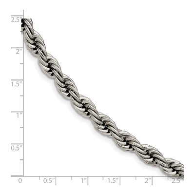 Stainless Steel 8mm Rope Chain Bracelet – view 4