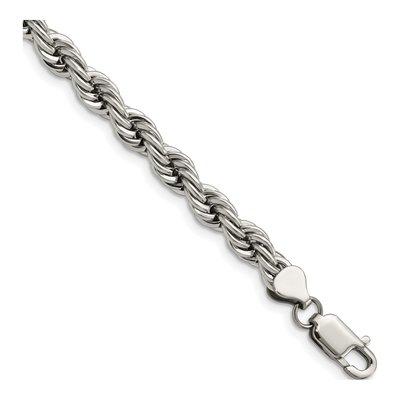 Stainless Steel 8mm Rope Chain Bracelet