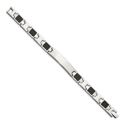 Stainless Steel Carbon Fiber ID Bracelet – view 4