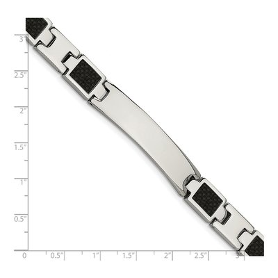 Stainless Steel Carbon Fiber ID Bracelet – view 6