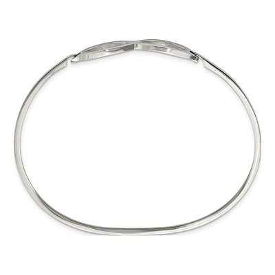 Stainless Steel Infinity Bangle Bracelet – view 4