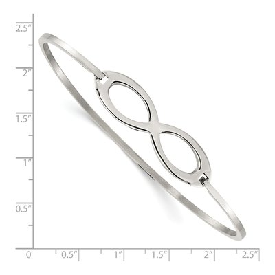 Stainless Steel Infinity Bangle Bracelet – view 5