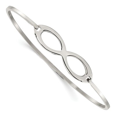 Stainless Steel Infinity Bangle Bracelet