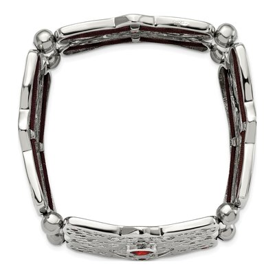 Stainless Steel CZ Stretch Bracelet – view 3