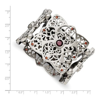 Stainless Steel CZ Stretch Bracelet – view 4