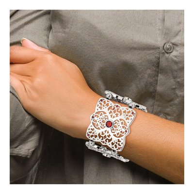 Stainless Steel CZ Stretch Bracelet – view 5