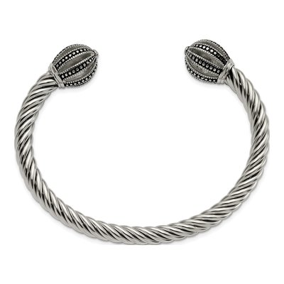 Stainless Steel Twisted Cuff Bracelet – view 3