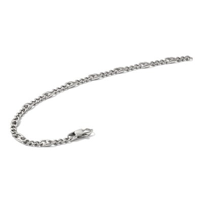 Stainless Steel 4mm Figaro Chain Bracelet – view 7
