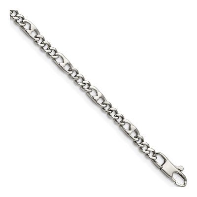 Stainless Steel 4mm Figaro Chain Bracelet