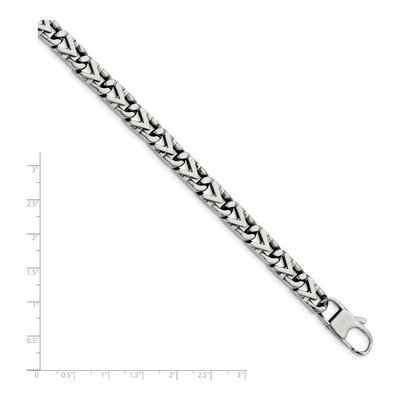 Stainless Steel Fancy Link Bracelet – view 6