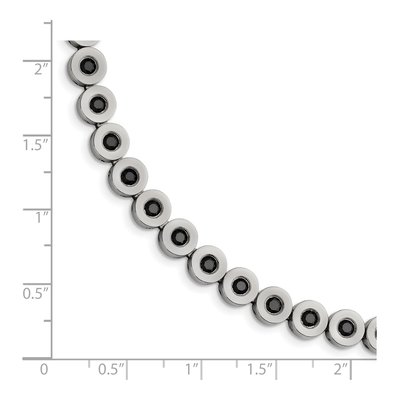 Black Stainless Steel CZ Bracelet – view 7