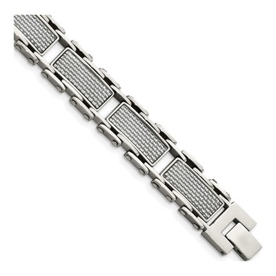 Stainless Steel Carbon Fiber Bracelet
