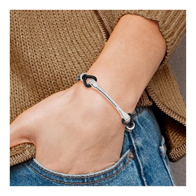 Stainless Steel Black Leather ID Bracelet – view 7