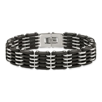 Stainless Steel Black Rubber Bracelet – view 5