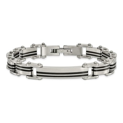 Black Stainless Steel Link Bracelet – view 5