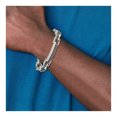 Black Stainless Steel Link Bracelet – view 7