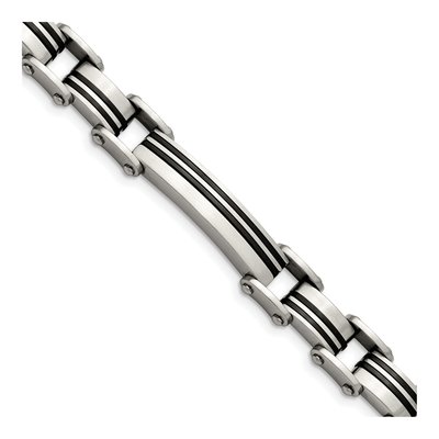 Black Stainless Steel Link Bracelet