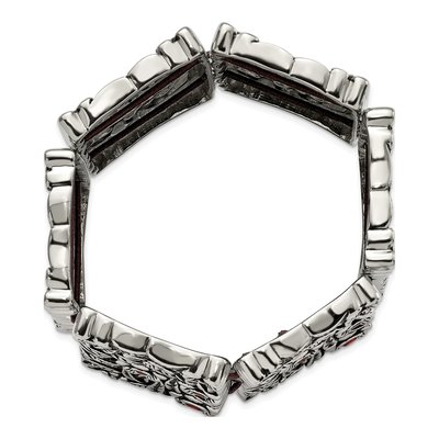 Stainless Steel CZ Stretch Bracelet – view 3