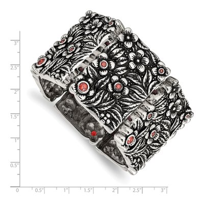 Stainless Steel CZ Stretch Bracelet – view 4