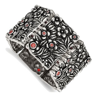 Stainless Steel CZ Stretch Bracelet