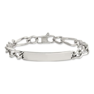 Stainless Steel Figaro ID Bracelet – view 5