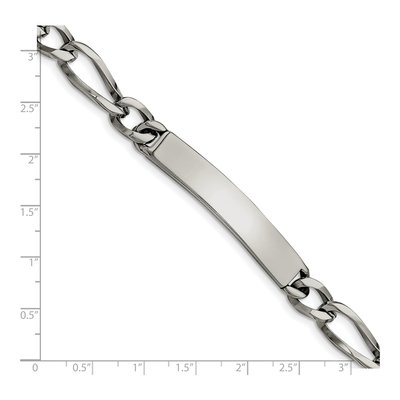 Stainless Steel Figaro ID Bracelet – view 6