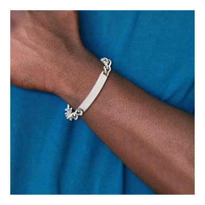 Stainless Steel Figaro ID Bracelet – view 7
