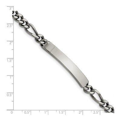 Stainless Steel Figaro ID Bracelet – view 6