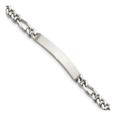 Stainless Steel Figaro ID Bracelet