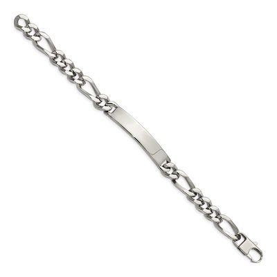 Stainless Steel Figaro ID Bracelet – view 4