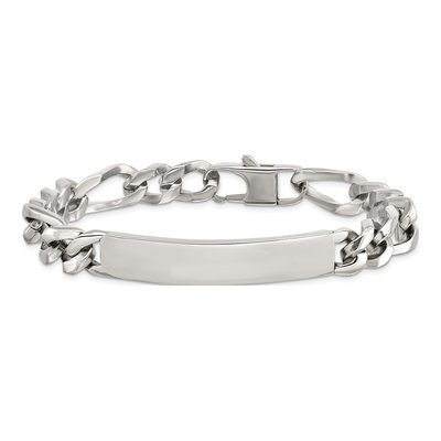 Stainless Steel Figaro ID Bracelet – view 5