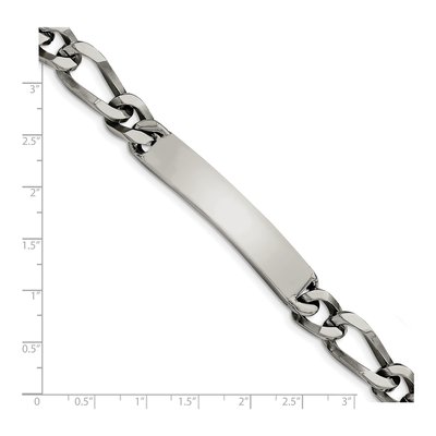 Stainless Steel Figaro ID Bracelet – view 6